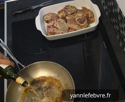 Osso buco: déglacer au vin blanc par Yann Lefebvre