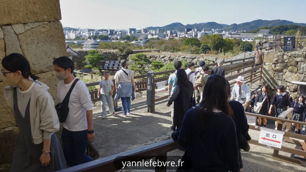 Japon - Château féodal - Heron blanc - Chemin de ronde par Yann Lefebvre 2024