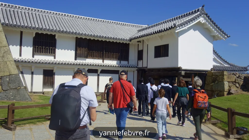 Japon - Château de Himeji - Héron blanc - Batiment intérieur par Yann Lefebvre 2024