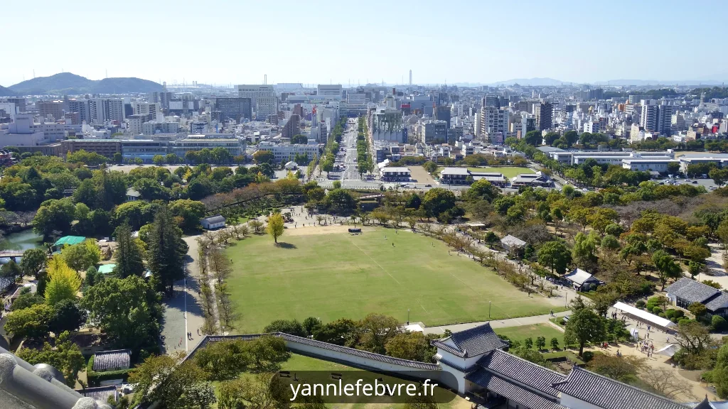 Japon - Château de Himeji - Héron blanc - Vue du dernier étage (6e étage) par Yann Lefebvre 2024