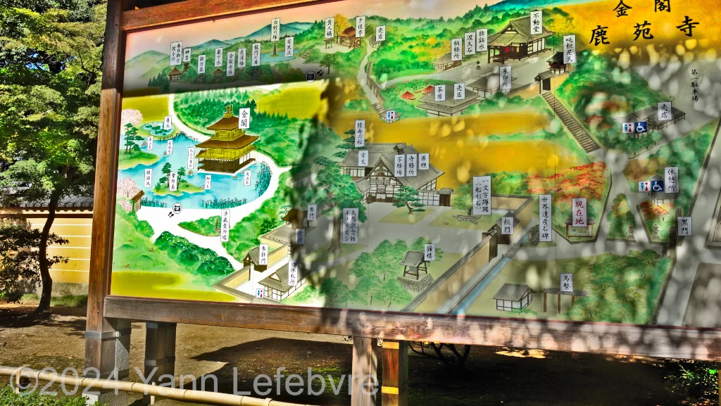 Japon - Kyoto - Kinkaku ji - le plan du célèbre Pavillon d’Or par Yann Lefebvre