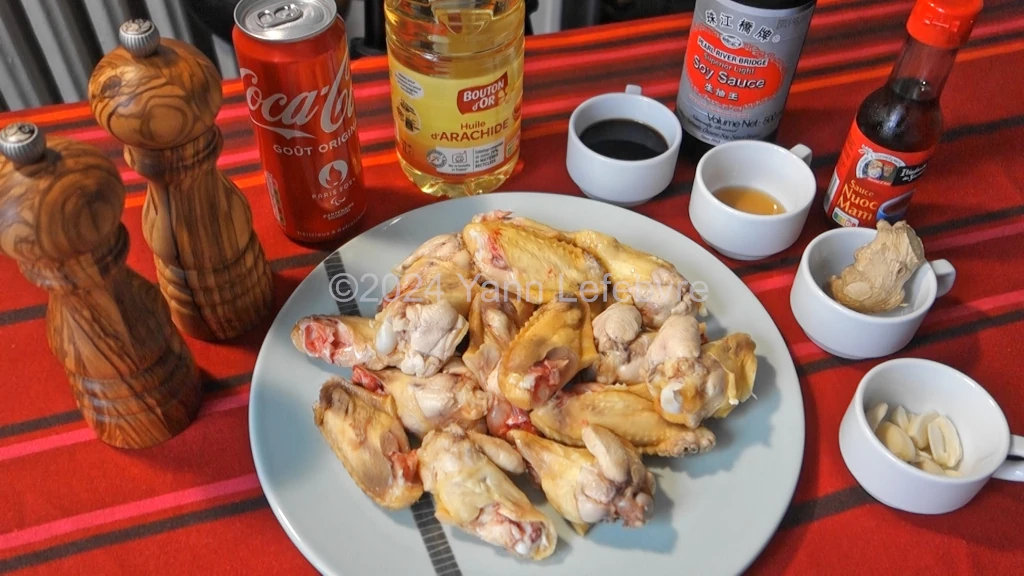 Ailes de poulet au coca-cola par Yann Lefebvre : les ingrédients pour cette version chinoise
