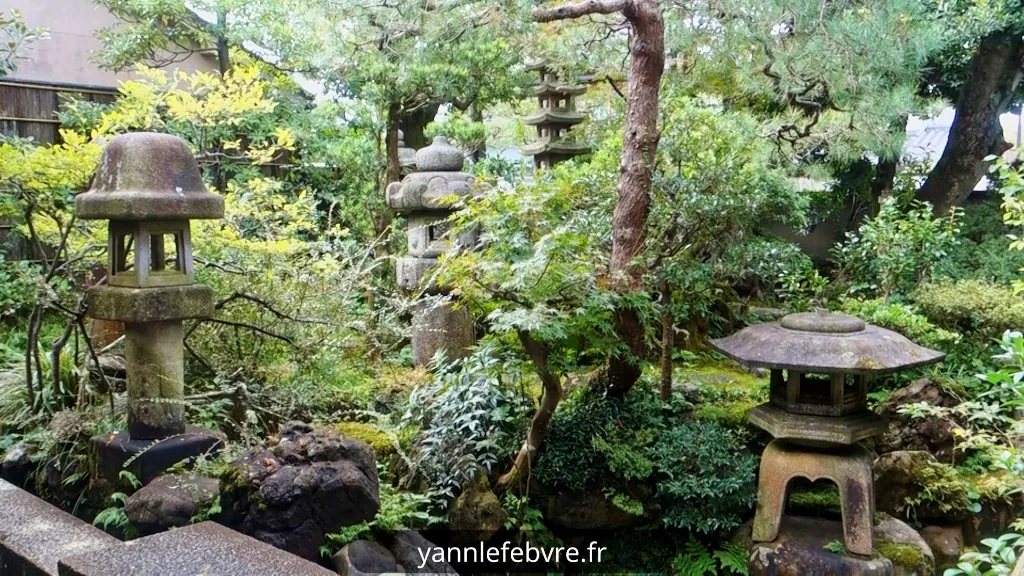Nagamachi - Quartier des samourais - Jardin dans la maison Nomura avec Yann Lefebvre