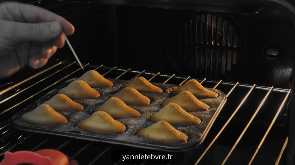Madeleine avec décoration chocolat par Yann Lefebvre 2025 : test cuisson
