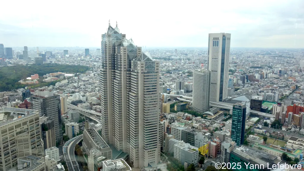 Tokyo - Vue de la Mairie de tokyo : observatoire au 45e étage par Yann Lefebvre