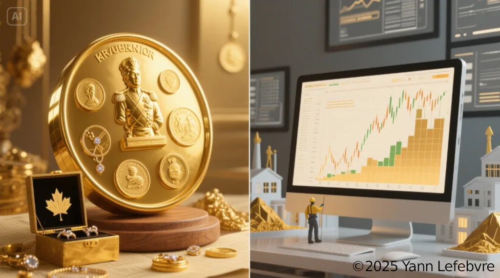 Acheter de l'or : image réalisée avec IA par Yann Lefebvre