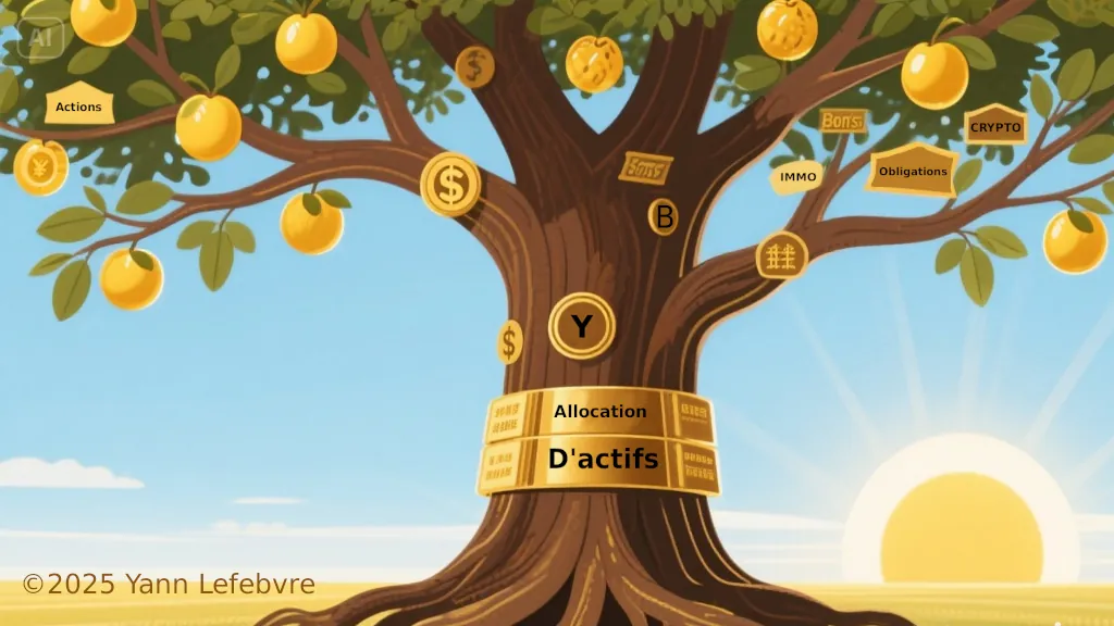 Allocation d'actifs : image réalisée avec IA par Yann Lefebvre