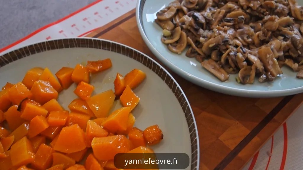 Savourez la quiche butternut champignon de Yann Lefebvre : pâte croustillante, courge fondante et champignons savoureux. Recette gourmande pour l'automne !