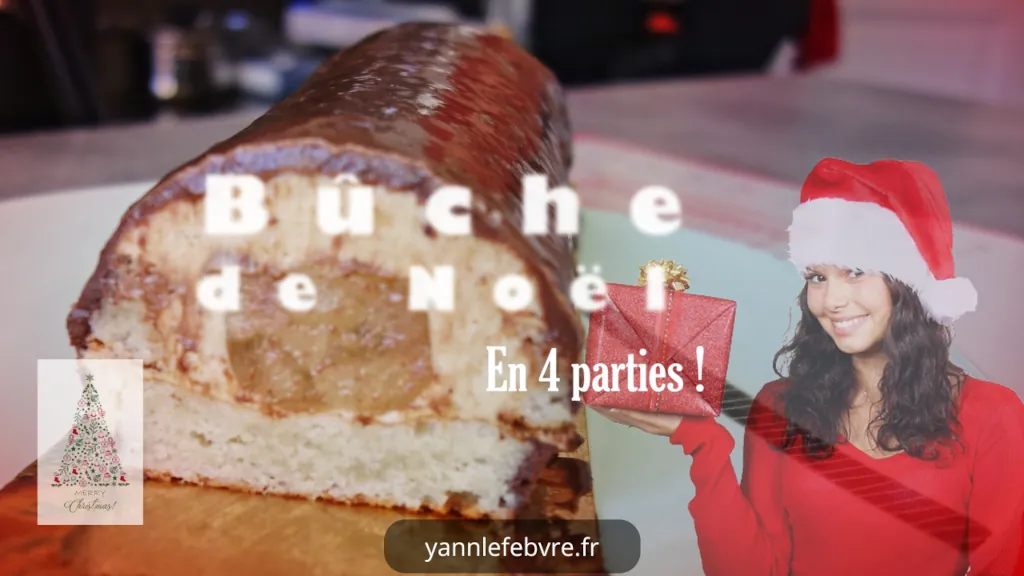 Bûche de Noël Praliné-Poire qui Fond en Bouche (Dacquoise + Ganache) par Yann Lefebvre 2025