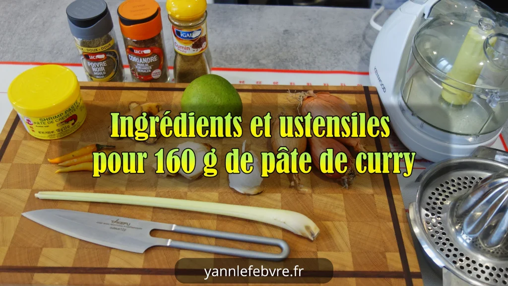 Pâte de curry jaune thaï maison authentique par Yann Lefebvre
