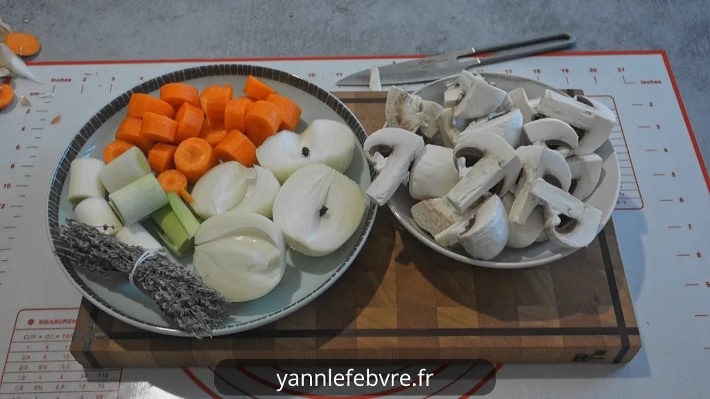 Blanquette de veau traditionnelle servie avec sauce crème par Yann Lefebvre