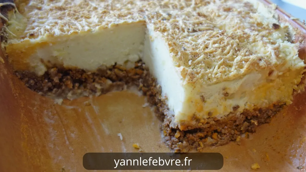 Hachis Parmentier maison : viande hachée savoureuse aux oignons et carottes, purée onctueuse de pommes de terre par Yann Lefebvre