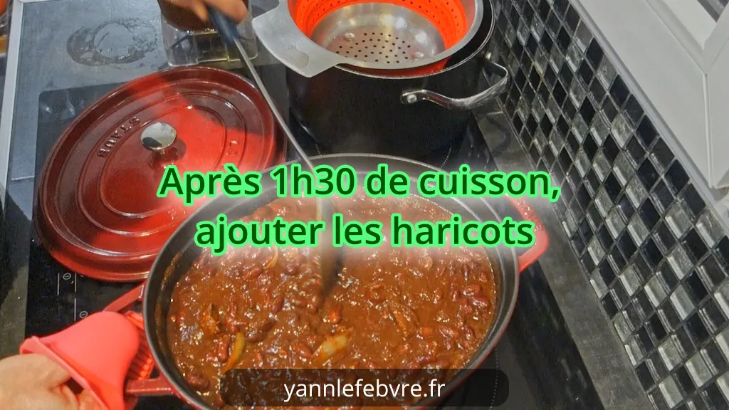 Recette Chili con carne familial mijoté lent avec de pâte piments douce par Yann Lefebvre