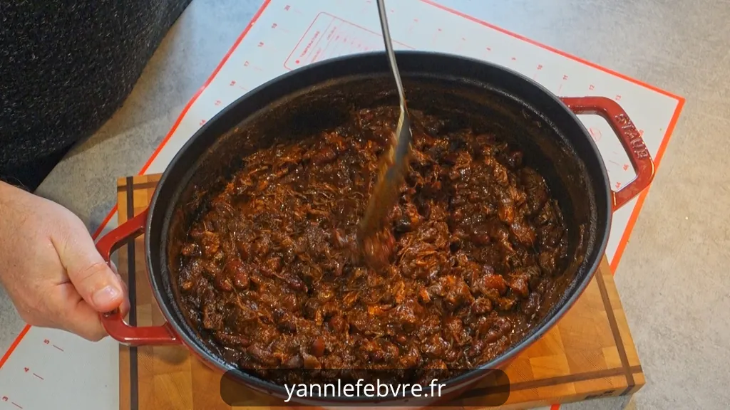 Recette Chili con carne familial mijoté lent avec de pâte piments douce par Yann Lefebvre