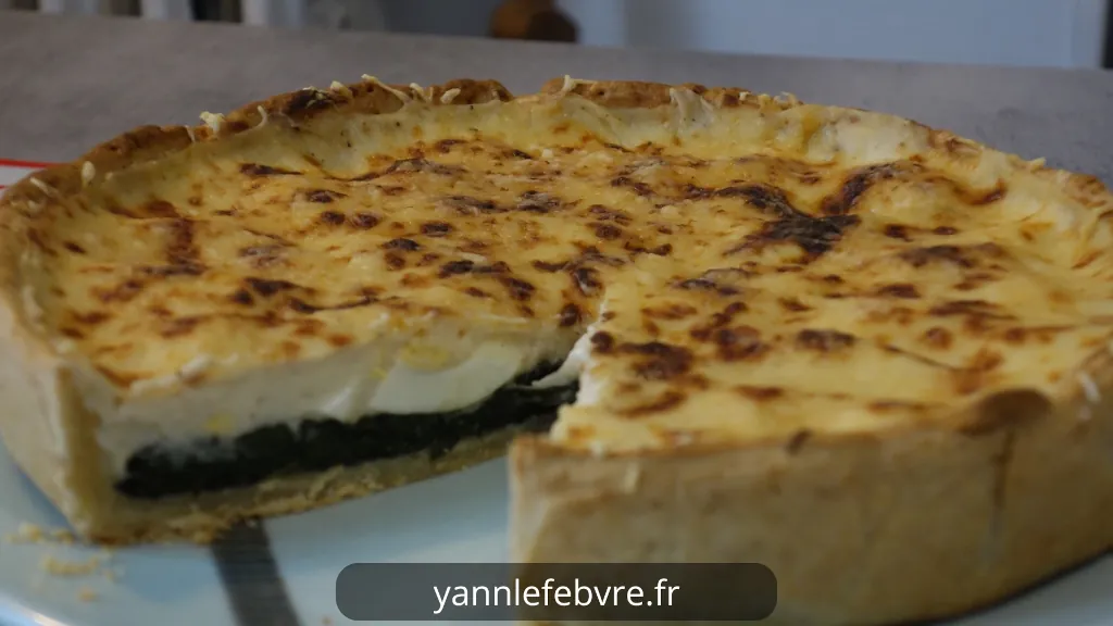 Tarte aux Épinards, Œufs Durs et sauce Mornay Gratinée par Yann Lefebvre
