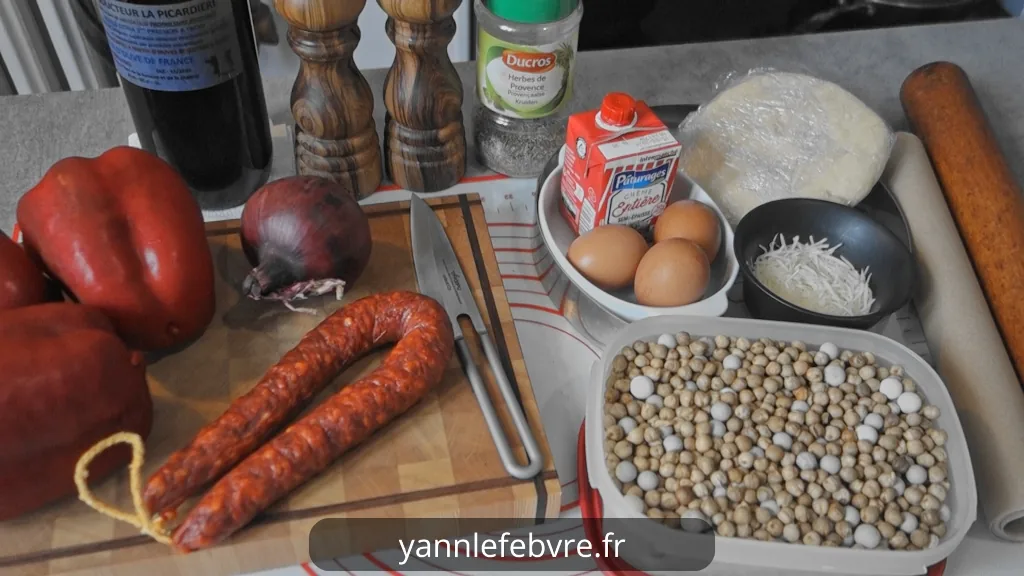 délicieuse Quiche Chorizo et Poivrons, ultra gourmande et pleine de saveurs ! Une recette facile et rapide à réaliser, parfaite pour un repas du soir, un brunch ou un pique-nique.