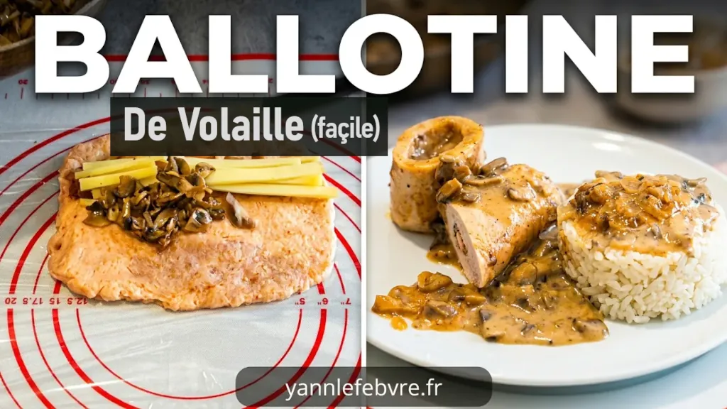 Ballotines de volaille farcies réalisées avec des escalopes pour plus de simplicité. Une recette accessible, garnie d’une farce savoureuse et cuite avec soin. Recette maison par Yann Lefebvre.