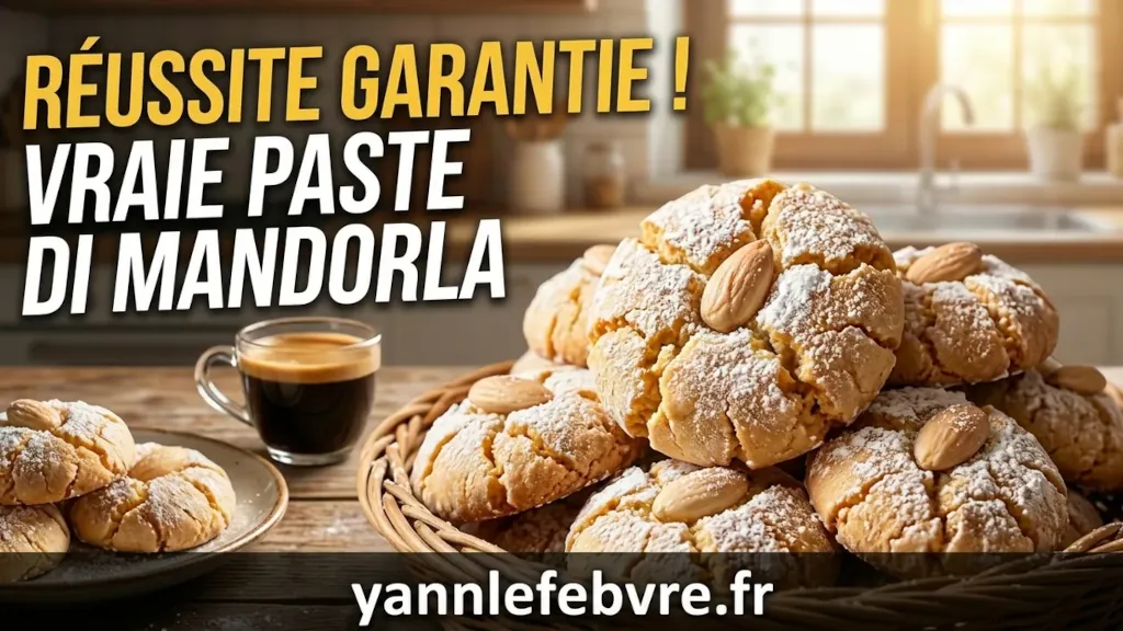 Découvrez comment préparer les authentiques paste di mandorla, les célèbres biscuits siciliens aux amandes, avec une recette facile et traditionnelle par Yann Lefebvre