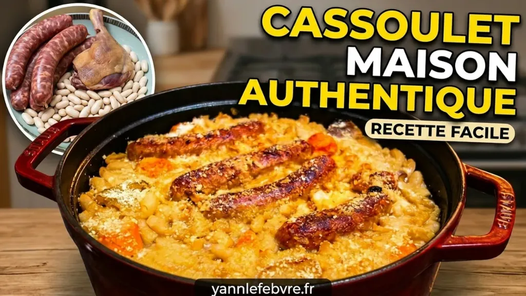 Découvrez mon cassoulet traditionnel inspiré de Castelnaudary, généreusement garni de saucisses de Toulouse que j’adore. Haricots fondants, confit et viandes mijotées. Recette signature Yann Lefebvre.