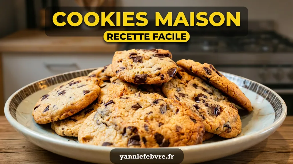 Recette de cookies aux pépites de chocolat moelleux et gourmands. Faciles à préparer, ces biscuits américains sont parfaits pour le goûter par Yann Lefebvre