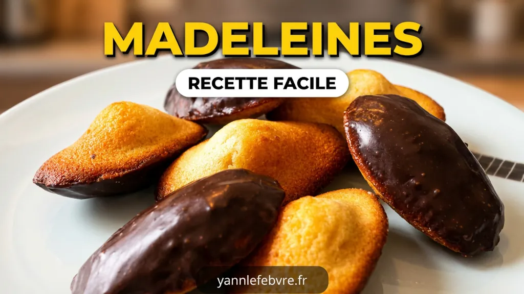 Madeleine maison dorée et moelleuse, préparée selon la recette traditionnelle française. Ces madeleines au goût délicat sont parfaites pour le goûter, le petit-déjeuner ou une pause gourmande par Yann Lefebvre
