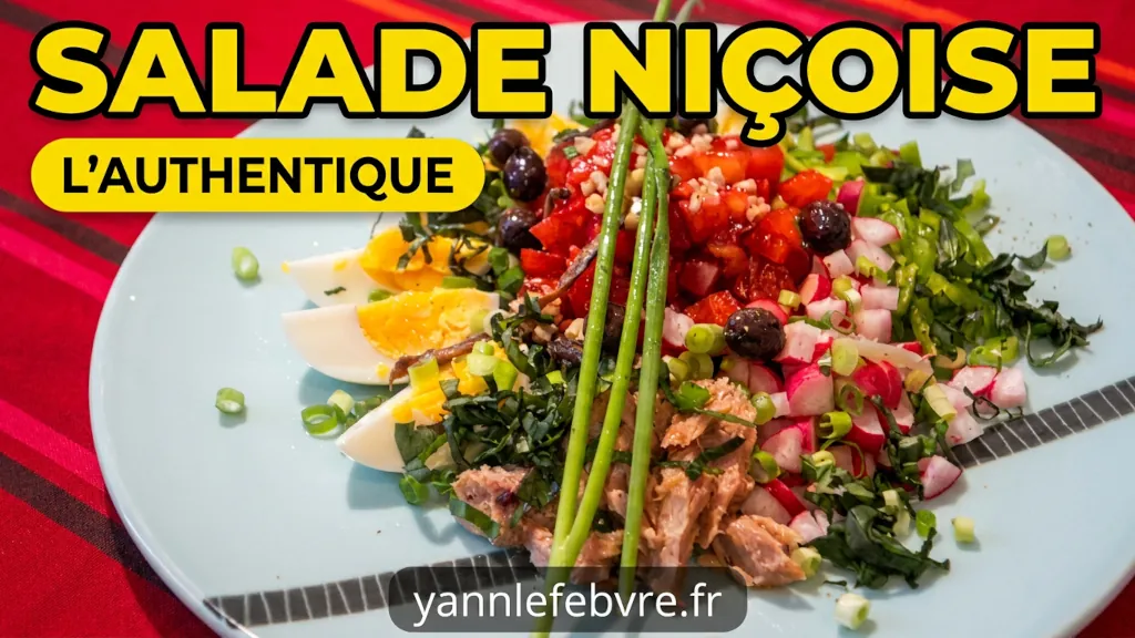 Salade niçoise : salade de tomates de Nice (crudités, œufs, thon, anchois). Simple & savoureuse ! par Yann Lefebvre