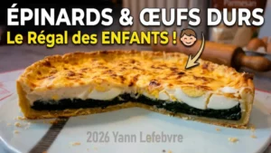 Tarte aux épinards aux oeufs durs et sauce Mornay gratinée, recette de Yann Lefebvre