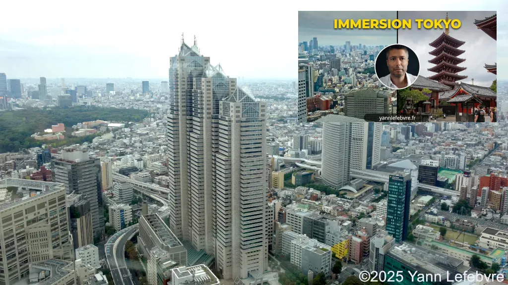 Tokyo - Vue de la Mairie de tokyo : observatoire au 45e étage par Yann Lefebvre