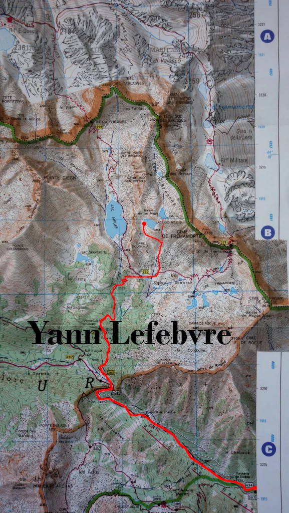 Bivouac aux lacs des Bresses : Au dessus du Lac Nègre par Yann Lefebvre
